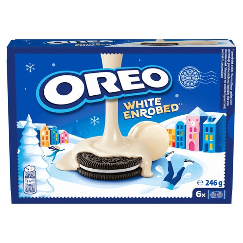 Oreo Sandwich Biscuits Snowy White Chocolate Covered 