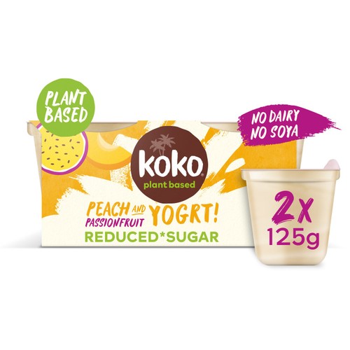 Koko Dairy Free Peach & Passionfruit Yogurt Alternative 2x125g