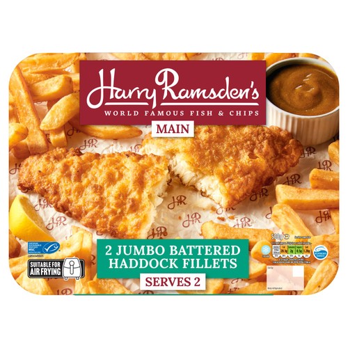 Harry Ramsdens 2 Battered Haddock Fillets