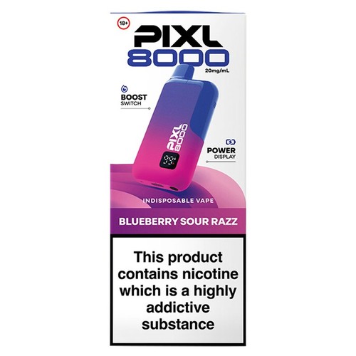 Pixl 8000 Blueberry Sour Razz 20mg Kits