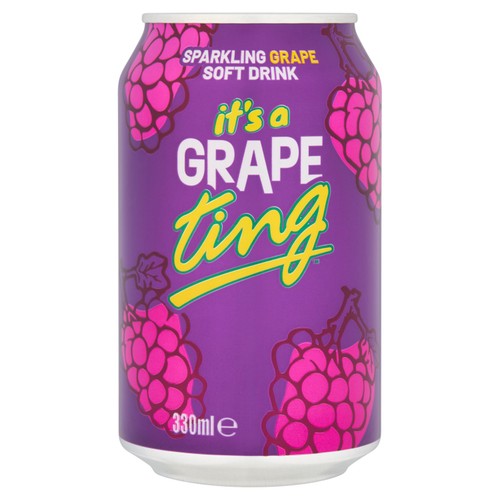 Ting Carbonated Grape Soft Drink   330ml