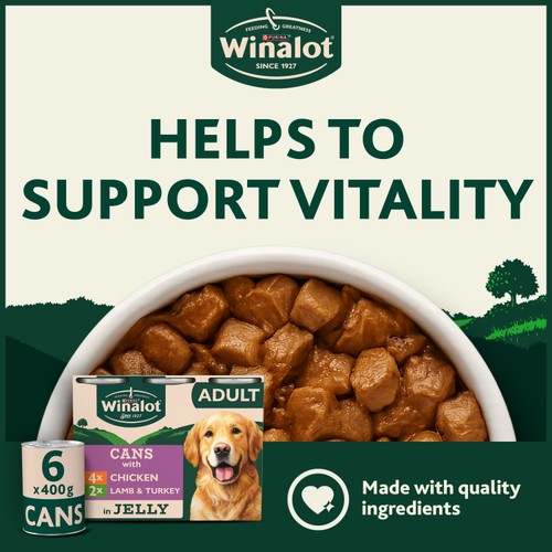 Winalot Classics Mixed Meat In Jelly Chicken Dog Food 6 x 400g