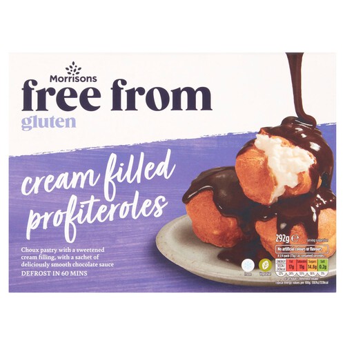 Morrisons 16 Gluten Free Profiteroles With Chocolate Sauce