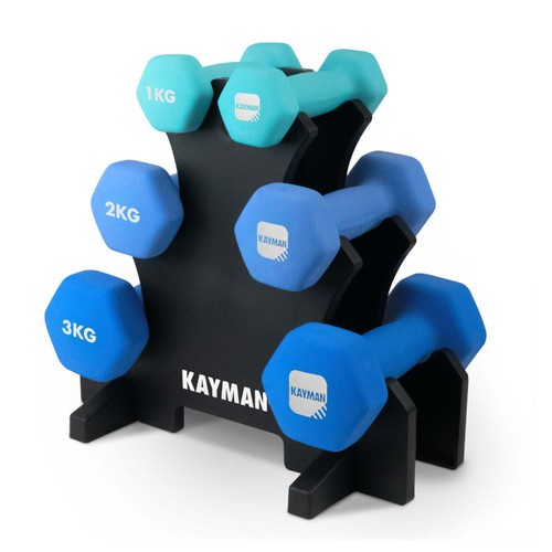 Kayman 12kg Dumbbell Set With Stand