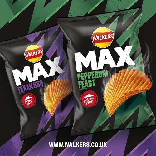 Walkers Max Pizza Hut Texas BBQ Sharing Crisps 