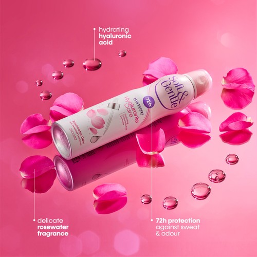 Soft & Gentle Hyaluronic Care Rosewater Dew 72h Deodorant 250ml