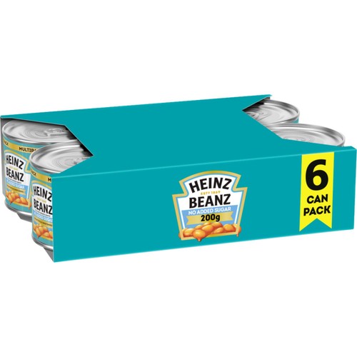 Heinz No Added Sugar Baked Beans in Rich Tomato Sauce 6 x 200g
