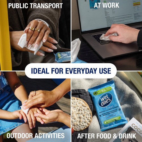 Wet Ones Be Fresh 12 Antibacterial Hand & Body Wipes