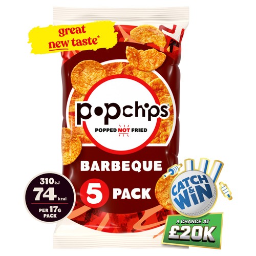 Popchips Barbecue Multipack Crisps 5 Pack