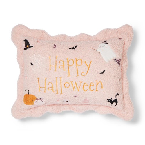 Morrisons Halloween Pink Cushion Happy Halloween