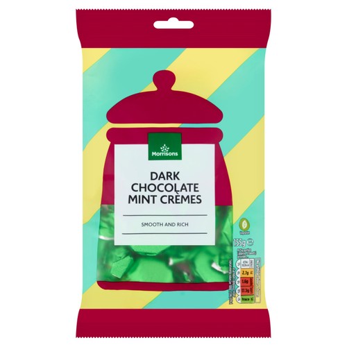 Morrisons Dark Chocolate Mint Cremes 155g