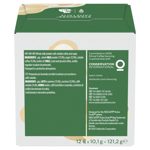 Starbucks Dolce Gusto Caffe Latte 12 Pods 