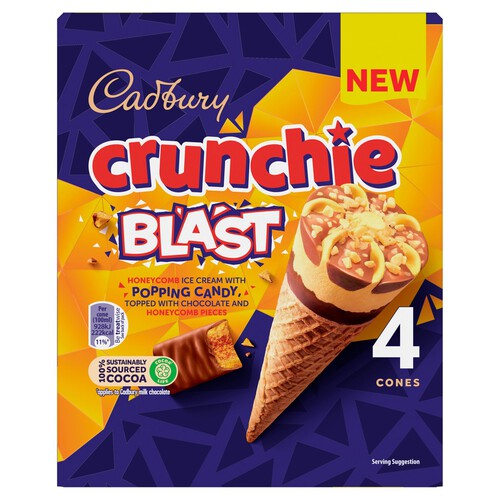 Cadbury Dairy Milk Crunchie Ice Cream Cones 