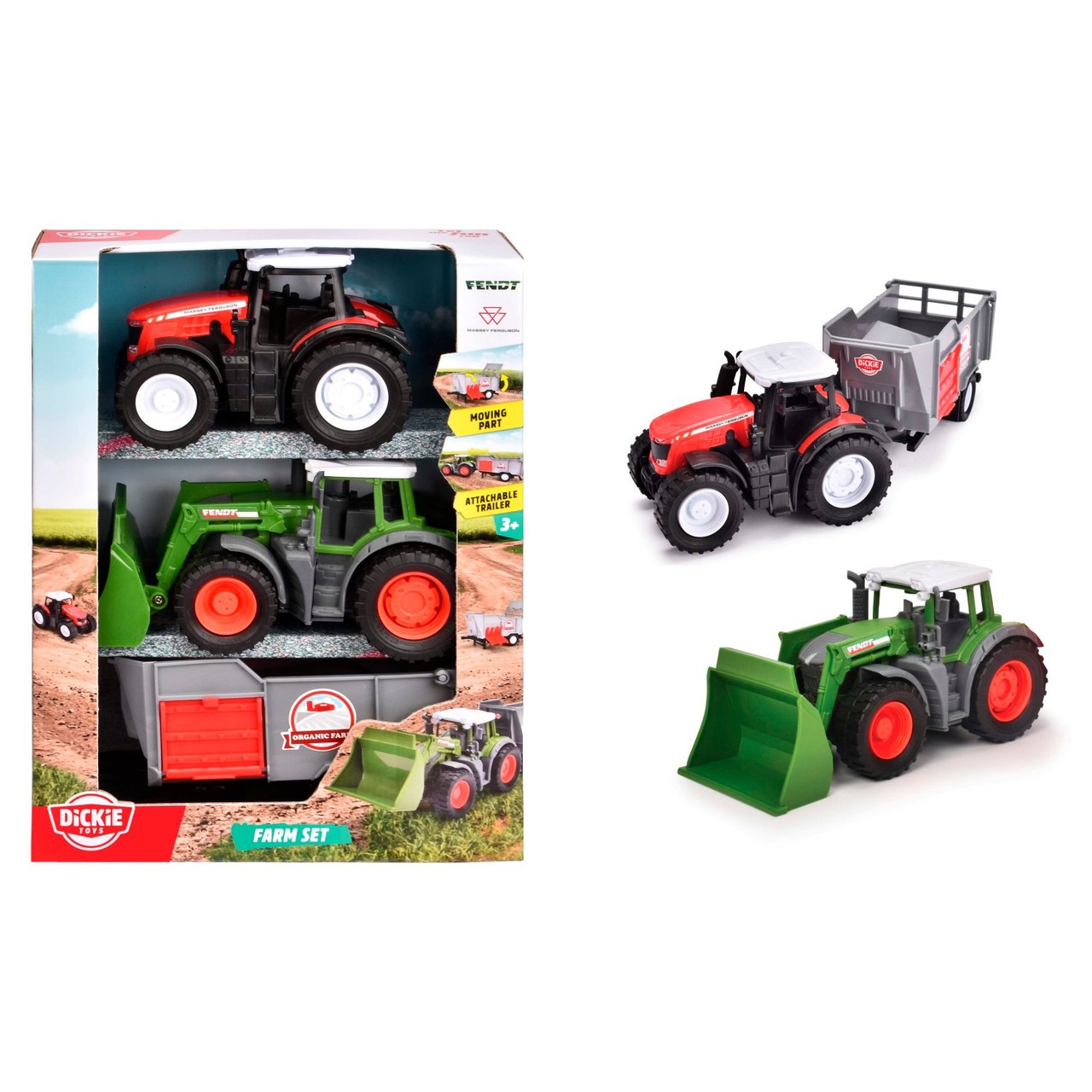 Dickie Farm Set 3 Tractor Farm Set