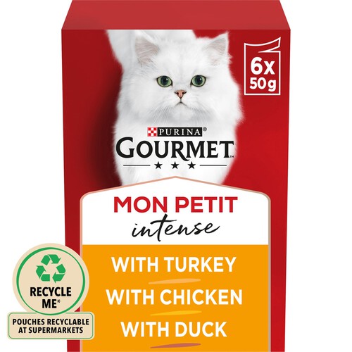 Gourmet Mon Petit Meaty Variety Duck, Chicken, Turkey Wet Cat Food