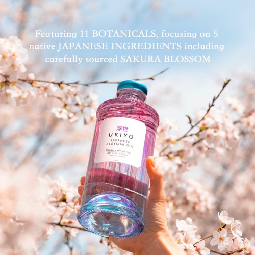Ukiyo Japanese Blossom Gin 70CL