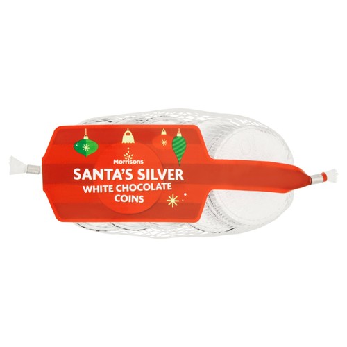 Morrisons Santa's Silver White Chocolate Coins 62g