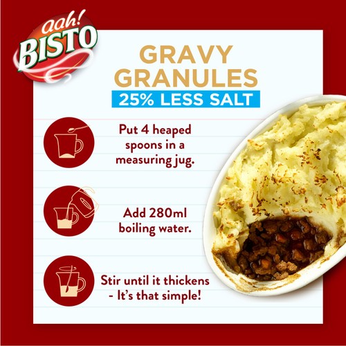 Bisto Reduced Salt Gravy Granules Beef 450g