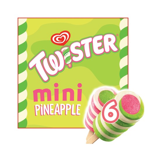 Walls Wall's Twister Mini Pineapple Ice Cream Lollies 6x50ml