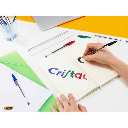 Cristal Blue Bic Pens   4 pack