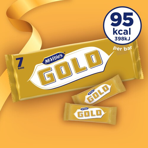 McVitie's Gold Caramel Flavour Biscuit Bars 7 Pack Multipack 