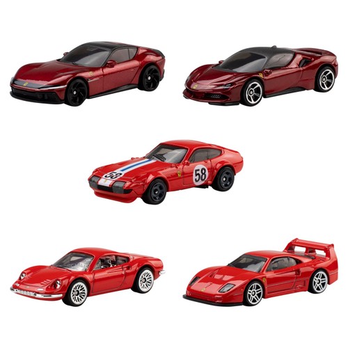 Hot Wheels Basic Ferrari 5 Car Pack