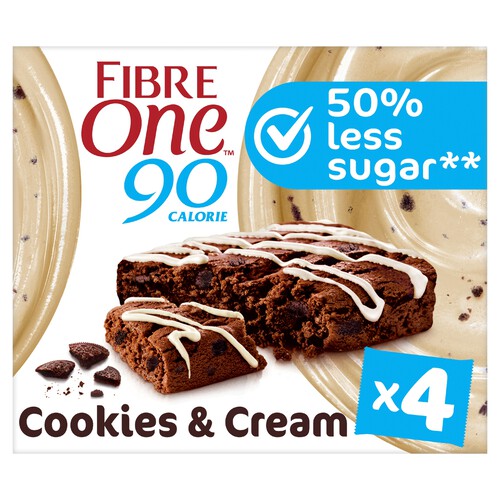 Fibre One Snack Bars Cookies & Cream Drizzle Snack Bars