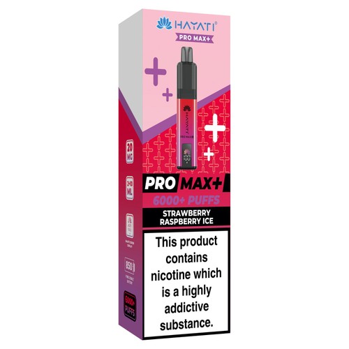 Hayati Pro Max 6000 Puffs Strawberry Raspberry Ice