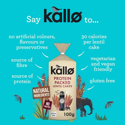 Kallo Protein Packed Lentil Cakes 100g