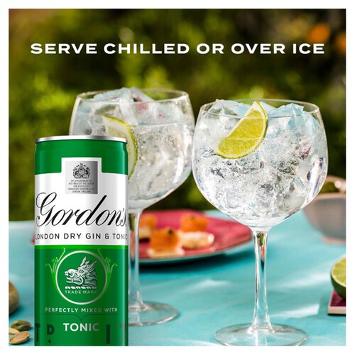  Gordon's London Dry Gin with Tonic 5% vol Ready to Drink Premix Can     