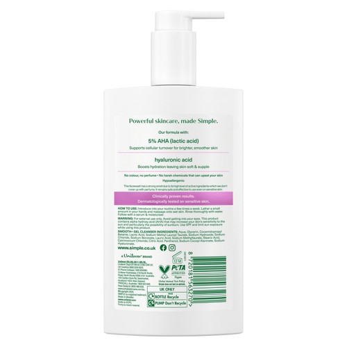 Simple Gel Facial Cleanser Smooth+ 240 ml