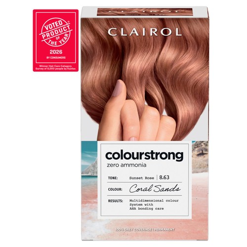 Clairol Colour Strong Permanent Hair Dye 8.63 Coral Sands