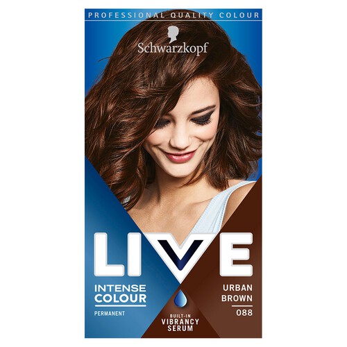 Schwarzkopf LIVE Intense Colour Permanent Brown Hair Dye 088 Urban Brown