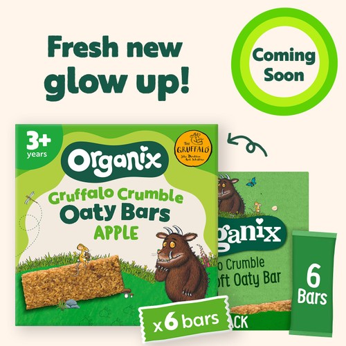 Organix Gruffalo Crumble Apple Oaty Bars Multipack Toddler Snack 6x23g
