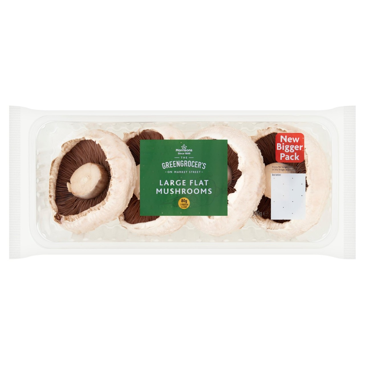 Morrisons Large Flat Mushrooms 300g