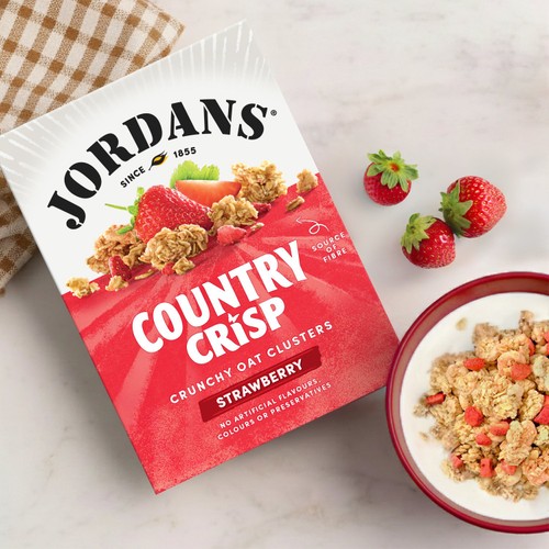 Jordans Country Crisp Sun-Ripe Strawberry Breakfast Cereal   450g