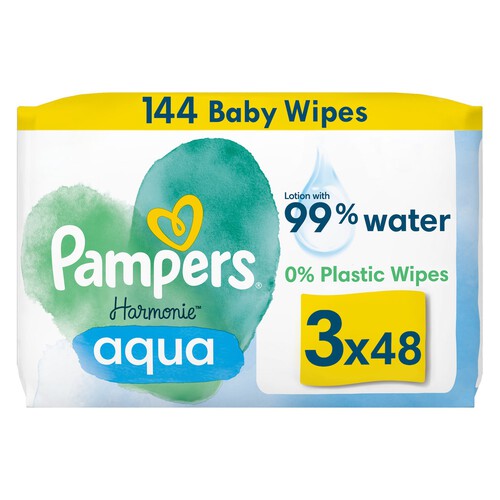 Pampers Harmonie Aqua Baby Wipes Plastic Free