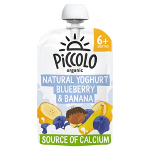 Piccolo Natural Yoghurt Blueberry & Banana Organic Pouch 6mths+
