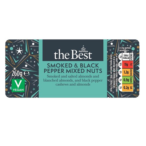 Morrisons The Best Smoked & Black Pepper Mixed Nuts 