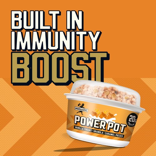 Nomadic Power Pot Vanilla Yogurt & Granola Smooth Caramel 