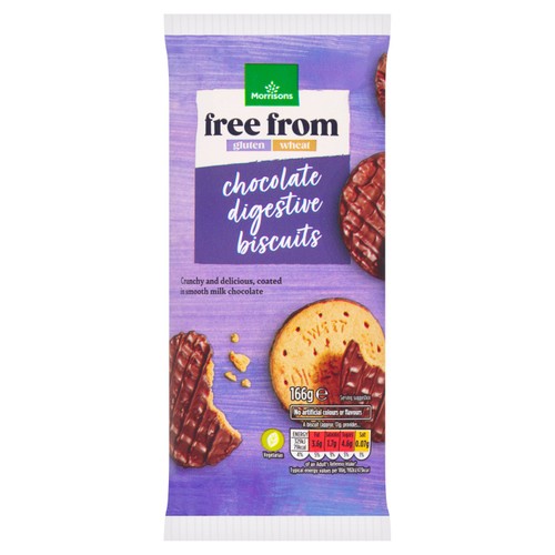 Morrisons Free From Chocolate Digestive Biscuits