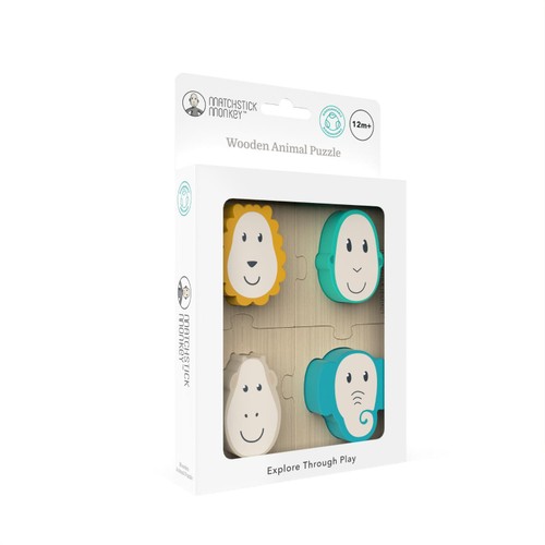 Matchstick Monkey Wooden Animal Puzzle Game