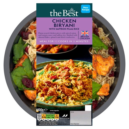 Morrisons the best chicken biryani with saffron pilau rice