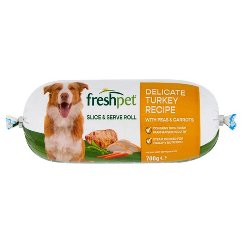Freshpet Dog Roll Delicate Turkey Recipe With Peas & Carrots