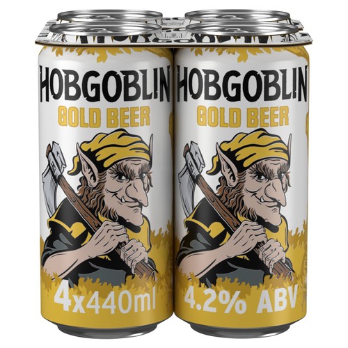 Hobgoblin Gold Ale Beer Cans 4x440ml