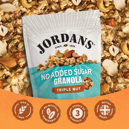 Jordans No Added Sugar Triple Nut Granola Breakfast Cereal 425g
