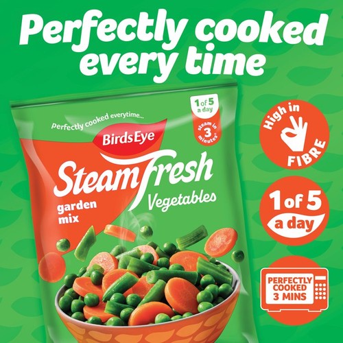 Birds Eye Steamfresh 4 Garden Mix Steam Bags 540g
