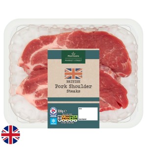 Morrisons British Plain Pork Shoulder Steaks 300g