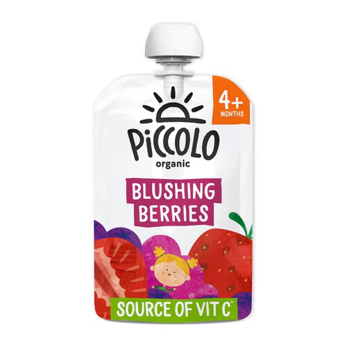 Piccolo Organic Blushing Berries, Pear & Banana 4+ Months