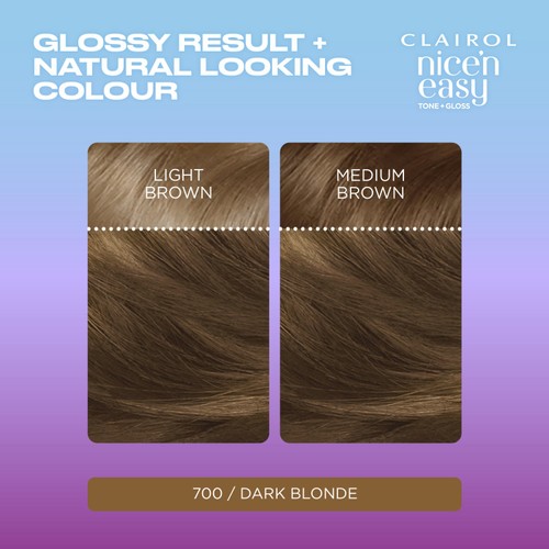 Clairol Nice'N Easy Tone+Gloss Semi Permanent Hair Dye - 700/91 Dark Blonde